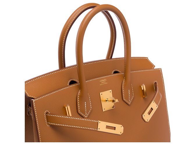 Hermès Borsa HERMES Birkin 30 in Pelle Oro - 103685 D'oro - vista 7