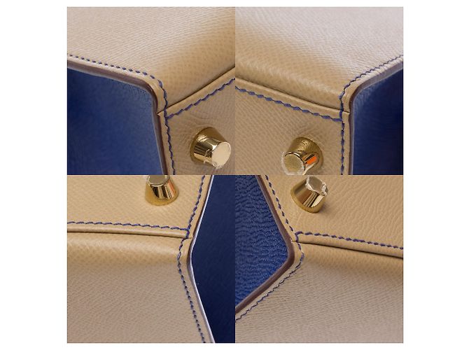 Hermès Borsa HERMES Kelly 28 in Pelle Beige - 103679 - vista 12
