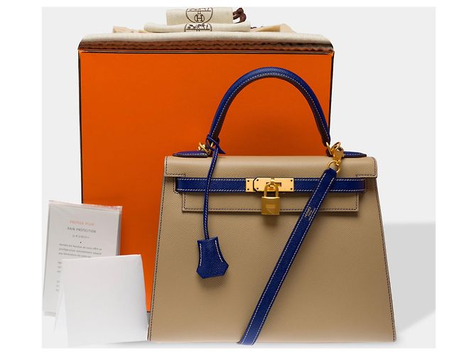 Hermès Borsa HERMES Kelly 28 in Pelle Beige - 103679 - vista 2