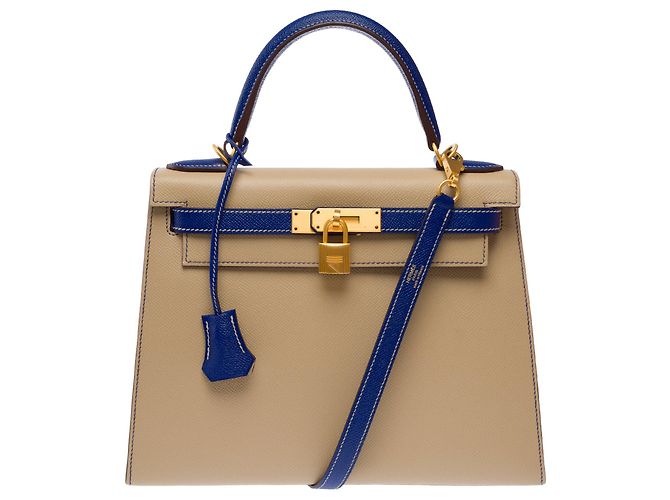 Hermès Borsa HERMES Kelly 28 in Pelle Beige - 103679 - vista 3