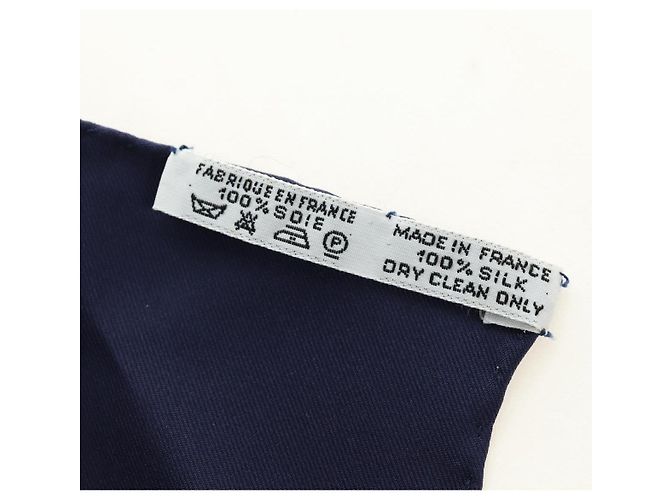 Hermès HERMES Carré 90 Schal "CHASSE au BOIS" Seide Navy Auth yk20604M Marineblau - Ansicht 15