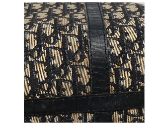 Borsa Christian Dior Trotter Canvas Blu Navy Argento Autentica 187811 - vista 10