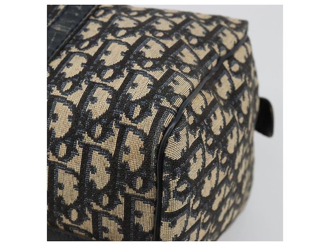 Borsa Christian Dior Trotter Canvas Blu Navy Argento Autentica 187811 - vista 11