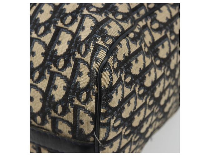 Borsa Christian Dior Trotter Canvas Blu Navy Argento Autentica 187811 - vista 13