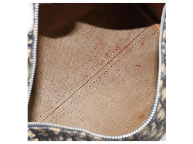 Borsa Christian Dior Trotter Canvas Blu Navy Argento Autentica 187811 - vista 17