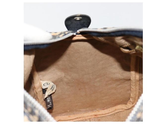 Borsa Christian Dior Trotter Canvas Blu Navy Argento Autentica 187811 - vista 18