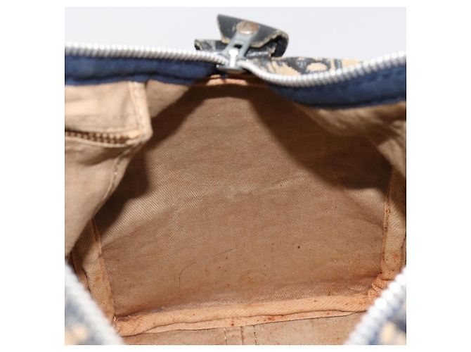 Borsa Christian Dior Trotter Canvas Blu Navy Argento Autentica 187811 - vista 19