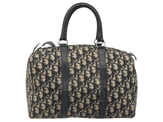 Borsa Christian Dior Trotter Canvas Blu Navy Argento Autentica 187811 - vista 2