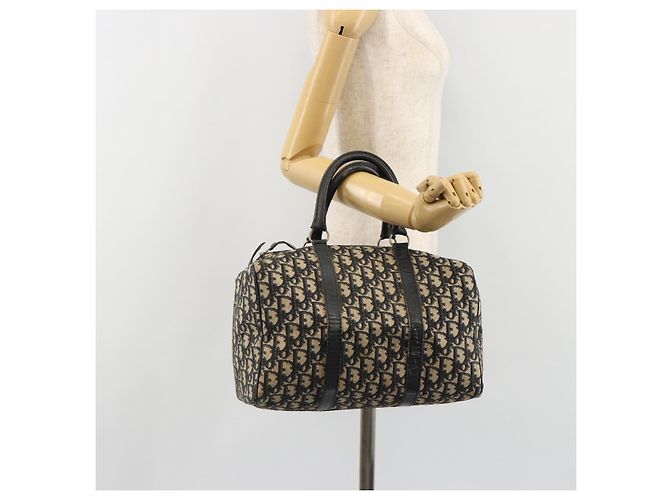 Borsa Christian Dior Trotter Canvas Blu Navy Argento Autentica 187811 - vista 21