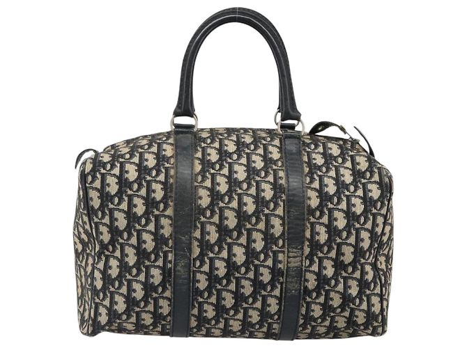 Borsa Christian Dior Trotter Canvas Blu Navy Argento Autentica 187811 - vista 3