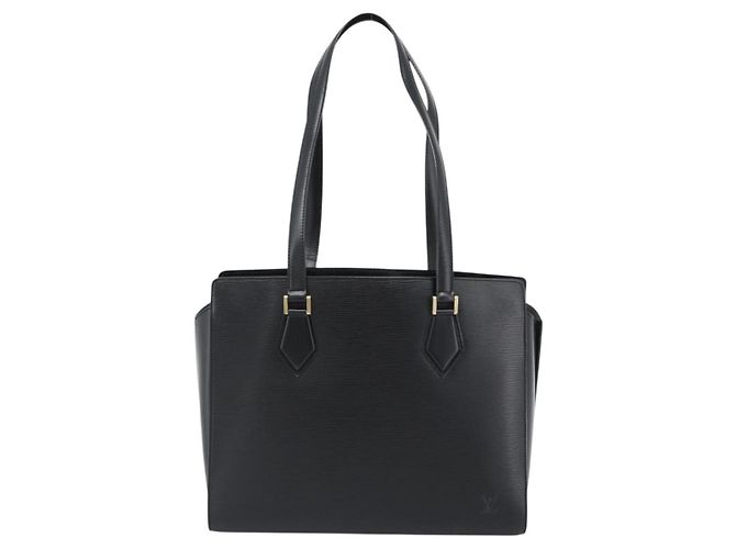 Borsa Tote LOUIS VUITTON Epi Duplex Black M52422 LV Auth ka4922A Nero - vista 13