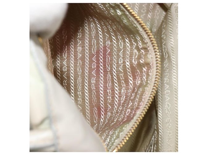 Borsa Tote PRADA Nylon Grigio Oro Auth hk3823 Marrone D'oro - vista 25