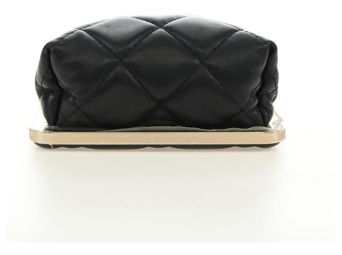 Borsa a Spalla CHANEL Chain Matelasse in Pelle di Agnello Nera e Oro CC Auth 187603SAM Nero D'oro - vista 9