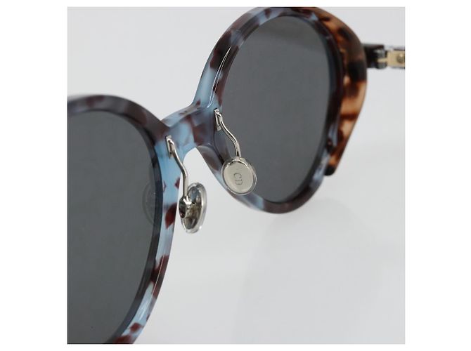 Occhiali da Sole Christian Dior Plastica Grigio Oro Argento Auth hk3838 Marrone D'oro - vista 11