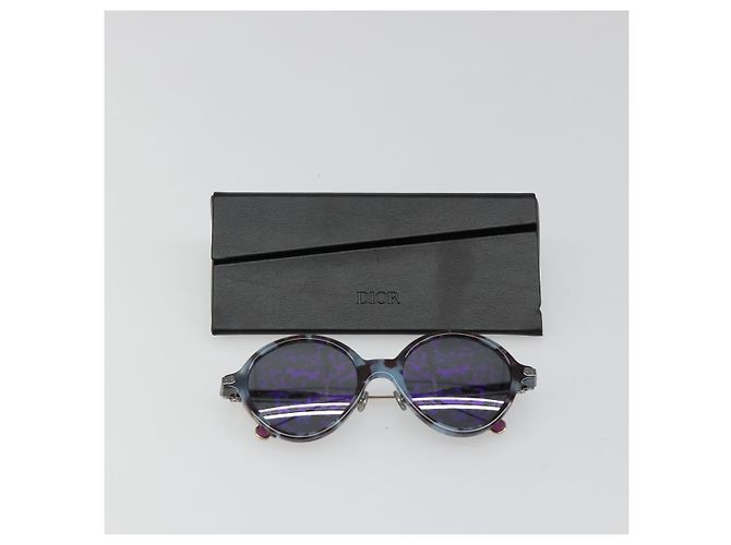 Occhiali da Sole Christian Dior Plastica Grigio Oro Argento Auth hk3838 Marrone D'oro - vista 14