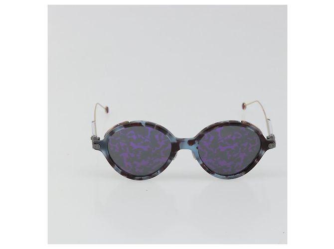 Occhiali da Sole Christian Dior Plastica Grigio Oro Argento Auth hk3838 Marrone D'oro - vista 2