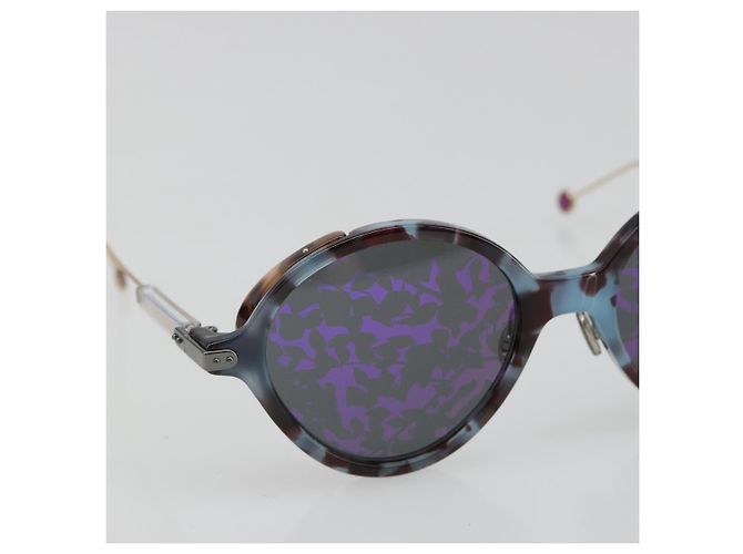 Occhiali da Sole Christian Dior Plastica Grigio Oro Argento Auth hk3838 Marrone D'oro - vista 6