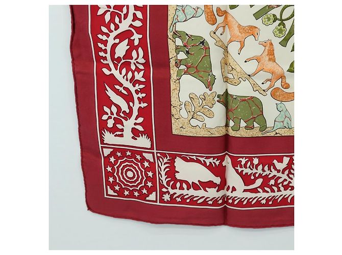Hermès HERMES Carré 90 Seidentuch Rot Authentisch mr2616 - Ansicht 8