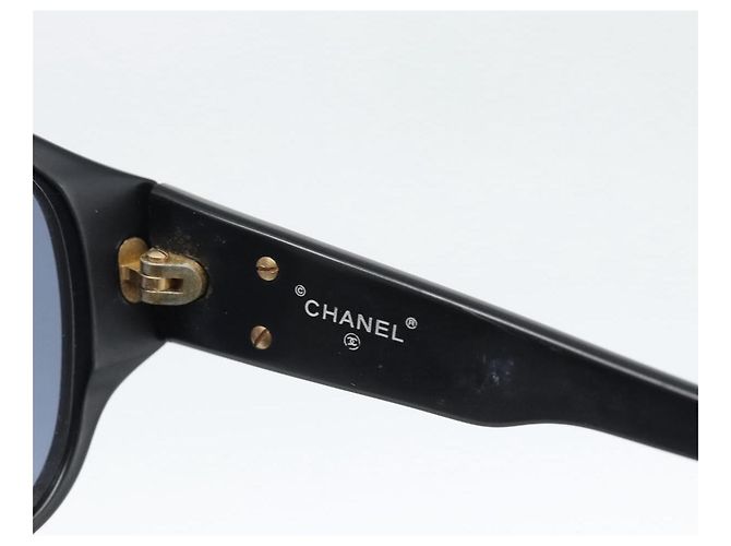 Occhiali da sole CHANEL in plastica Nero Gold CC Auth BA13653 D'oro - vista 11