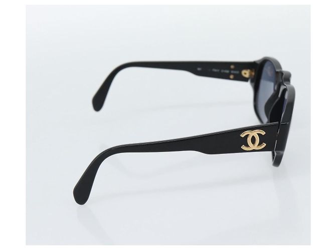 Occhiali da sole CHANEL in plastica Nero Gold CC Auth BA13653 D'oro - vista 4
