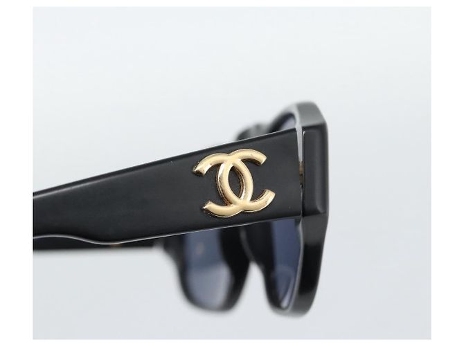 Occhiali da sole CHANEL in plastica Nero Gold CC Auth BA13653 D'oro - vista 5