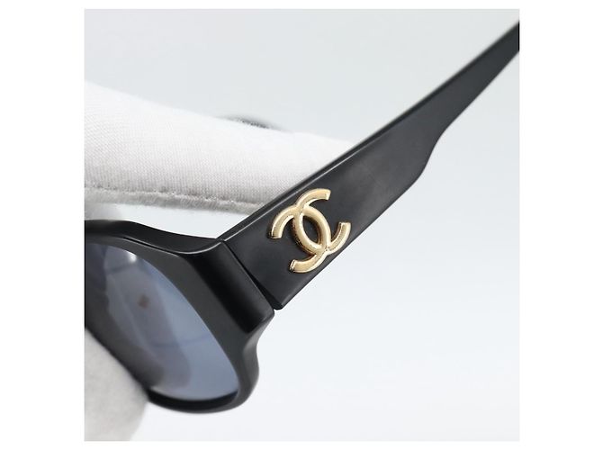 Occhiali da sole CHANEL in plastica Nero Gold CC Auth BA13653 D'oro - vista 7
