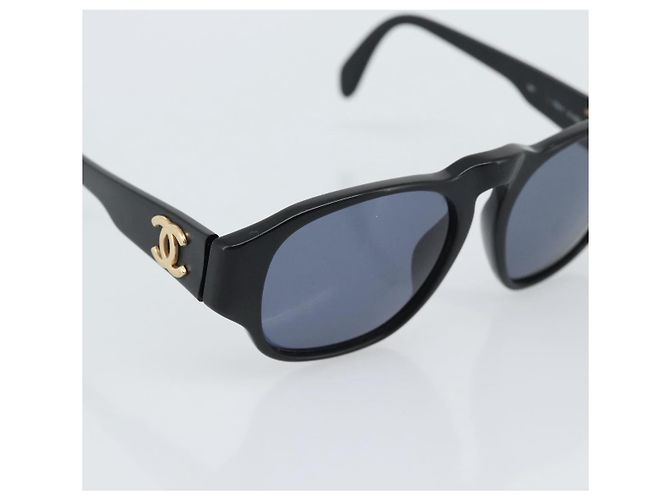 Occhiali da sole CHANEL in plastica Nero Gold CC Auth BA13653 D'oro - vista 8