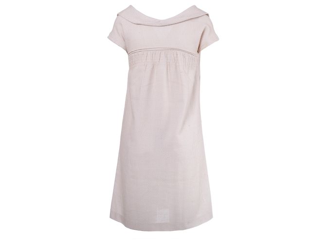 Abito camicia a trapezio Miu Miu Beige - vista 3