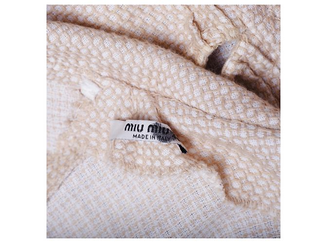 Abito camicia a trapezio Miu Miu Beige - vista 6