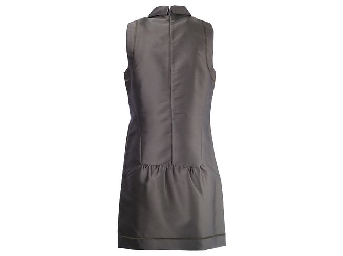 Vestido evasé sin mangas con cuello verde Max Mara - vista 3