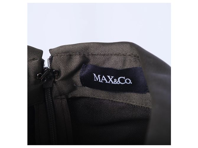 Vestido evasé sin mangas con cuello verde Max Mara - vista 8