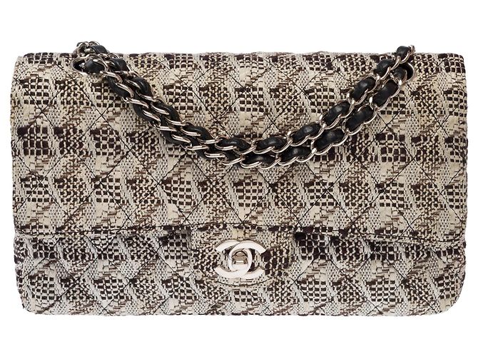 CHANEL Timeless/Classique Tweed Tasche Weiß - 103675 - Ansicht 2