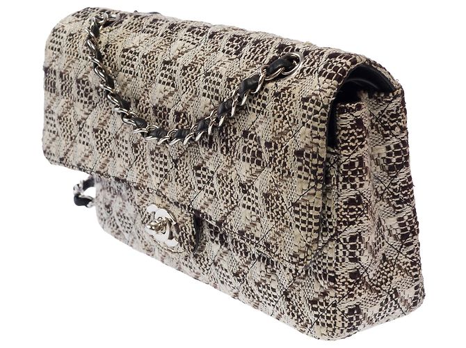 CHANEL Timeless/Classique Tweed Tasche Weiß - 103675 - Ansicht 4