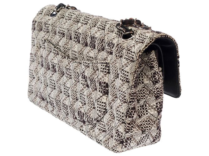 CHANEL Timeless/Classique Tweed Tasche Weiß - 103675 - Ansicht 5