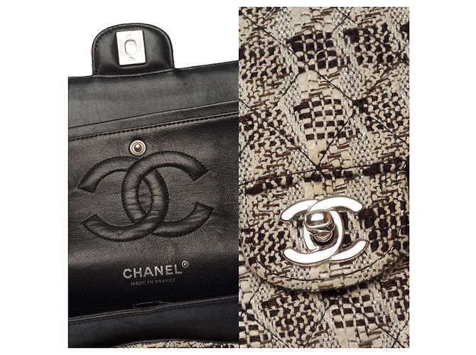 CHANEL Timeless/Classique Tweed Tasche Weiß - 103675 - Ansicht 6