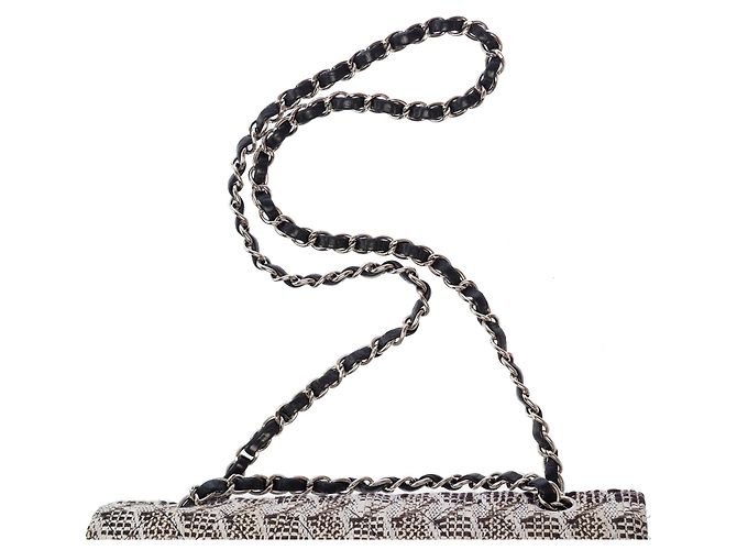 CHANEL Timeless/Classique Tweed Tasche Weiß - 103675 - Ansicht 8