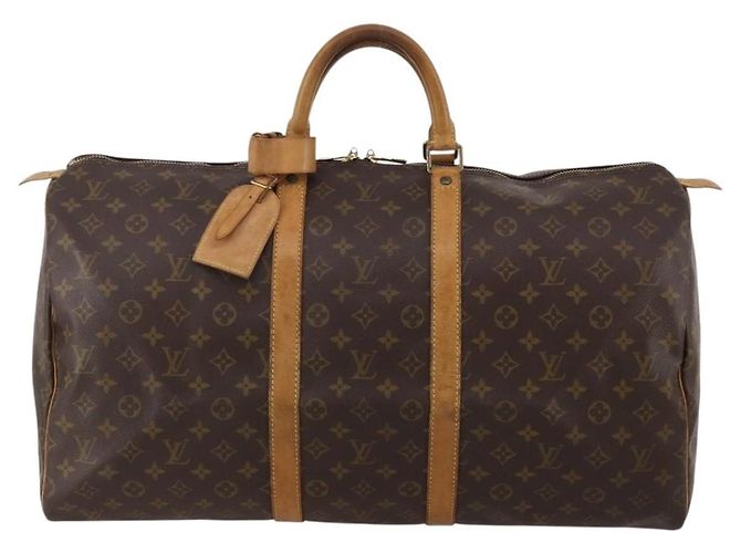 LOUIS VUITTON Monogram Keepall 55 Boston Bag M41424 LV Auth 188507 - view 2
