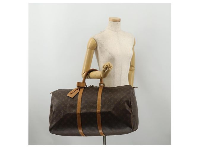 LOUIS VUITTON Monogram Keepall 55 Boston Bag M41424 LV Auth 188507 - view 23