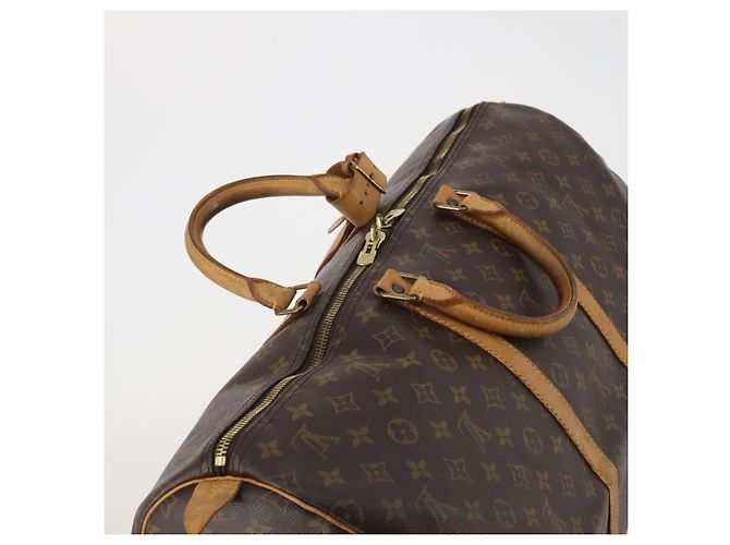 LOUIS VUITTON Monogram Keepall 55 Boston Bag M41424 LV Auth 188507 - view 6