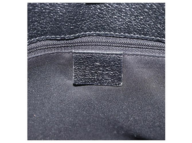 Borsa a Spalla GUCCI GG Canvas Nera Argento 120841 Auth 188960A Nero - vista 14