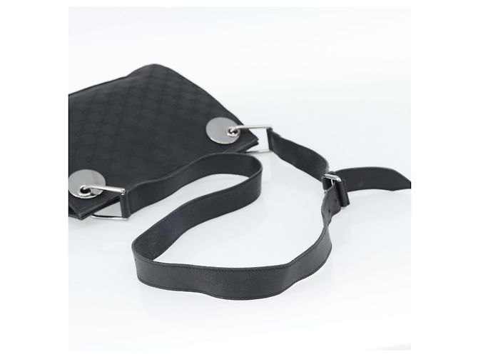 Borsa a Spalla GUCCI GG Canvas Nera Argento 120841 Auth 188960A Nero - vista 7