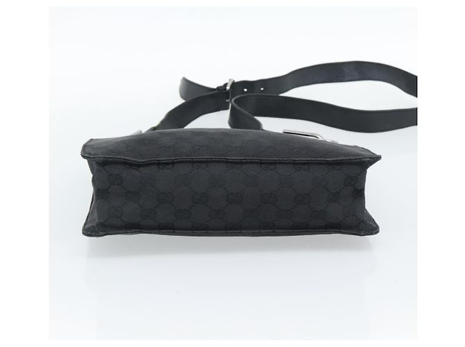 Borsa a Spalla GUCCI GG Canvas Nera Argento 120841 Auth 188960A Nero - vista 9
