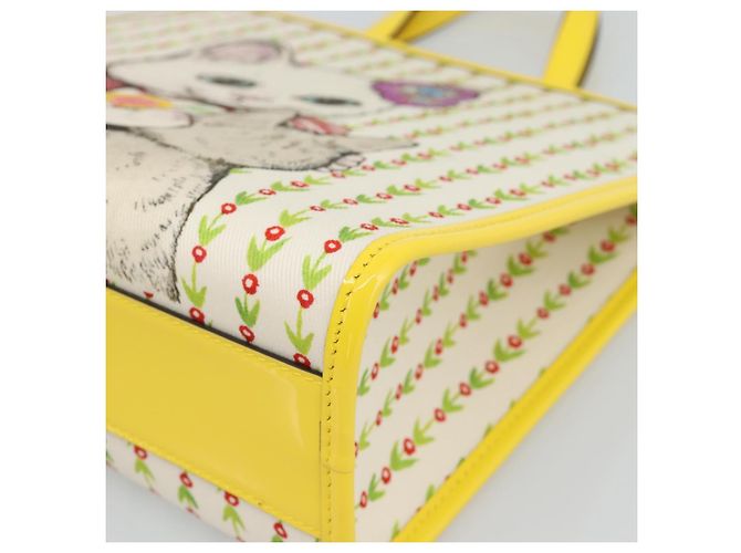 Borsa GUCCI per bambini Yuko Higuchi in tela gialla 605614 Auth 188912M Giallo - vista 10