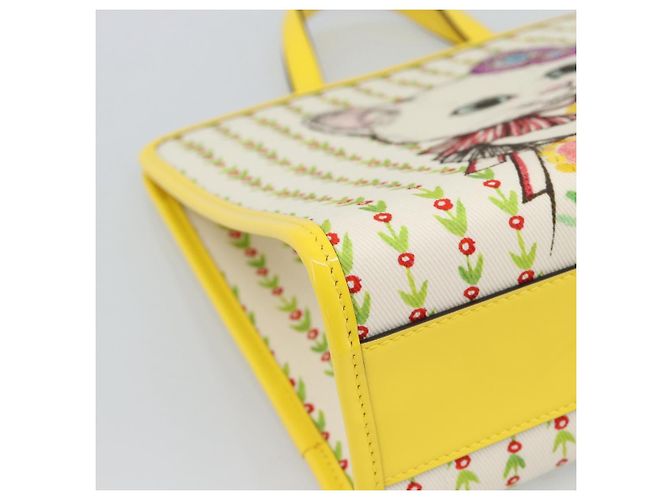 Borsa GUCCI per bambini Yuko Higuchi in tela gialla 605614 Auth 188912M Giallo - vista 11