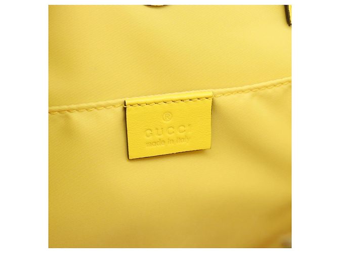 Borsa GUCCI per bambini Yuko Higuchi in tela gialla 605614 Auth 188912M Giallo - vista 16