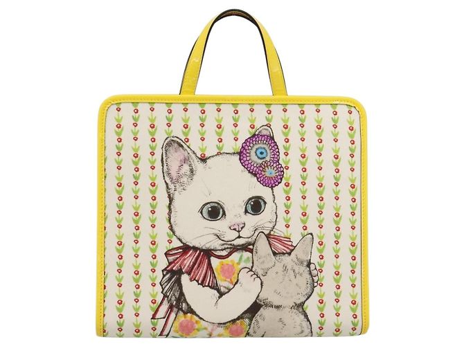 Borsa GUCCI per bambini Yuko Higuchi in tela gialla 605614 Auth 188912M Giallo - vista 2