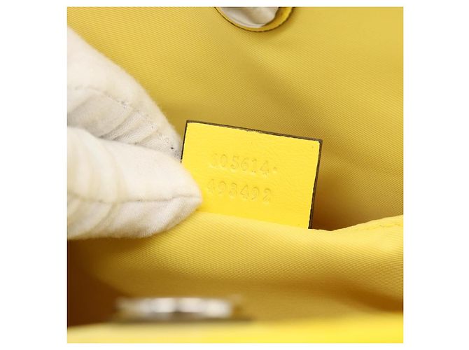 Borsa GUCCI per bambini Yuko Higuchi in tela gialla 605614 Auth 188912M Giallo - vista 21