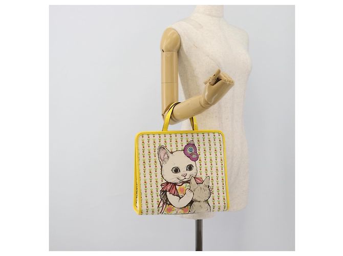Borsa GUCCI per bambini Yuko Higuchi in tela gialla 605614 Auth 188912M Giallo - vista 22