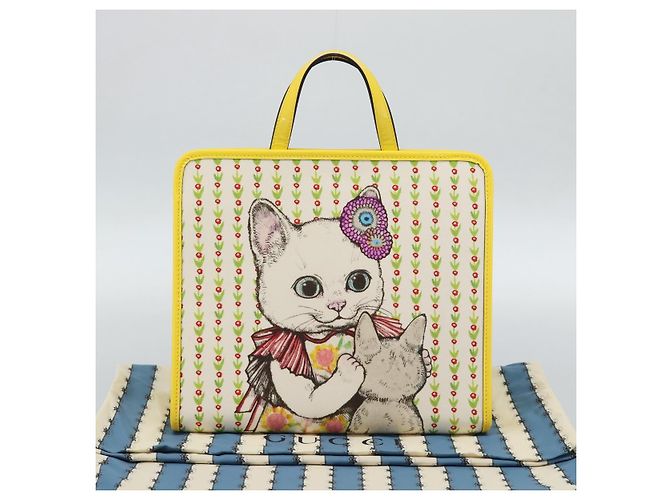 Borsa GUCCI per bambini Yuko Higuchi in tela gialla 605614 Auth 188912M Giallo - vista 23