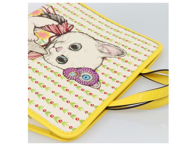 Borsa GUCCI per bambini Yuko Higuchi in tela gialla 605614 Auth 188912M Giallo - vista 6